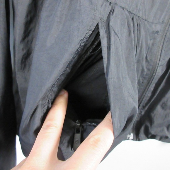 Lululemon Relaxed Fit Gathered Cropped Hoodie Jacket Women 2 Black Peplum 170 - Picture 7 of 13